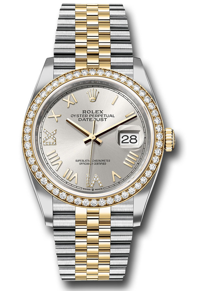 Rolex Watches - Datejust 36 Steel and Yellow Gold - Diamond Bezel - Jubilee - Style No: 126283rbr sdnr69j