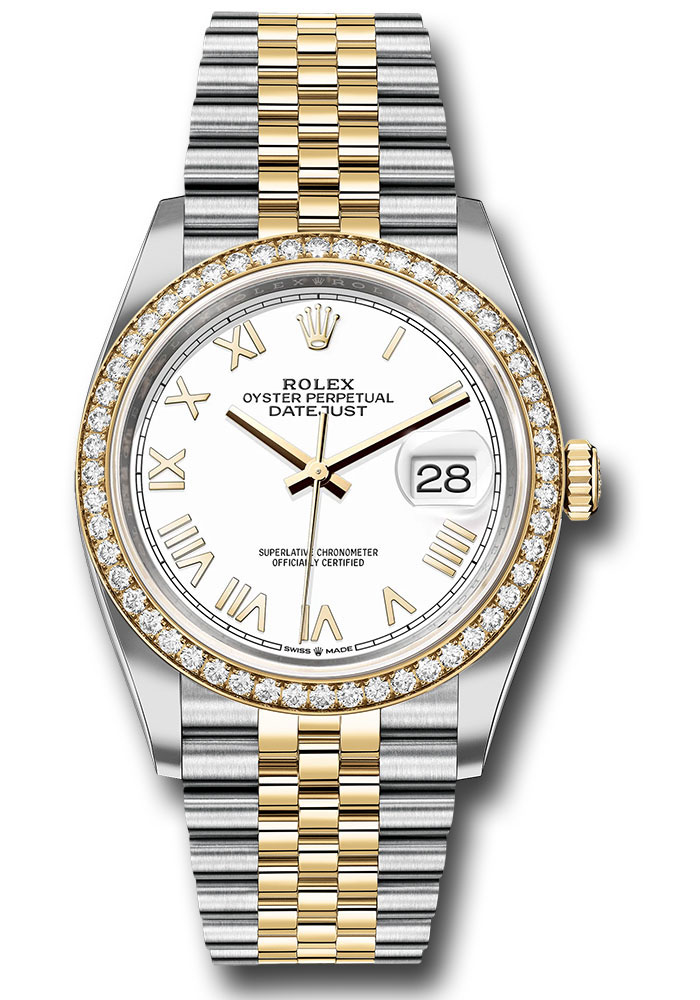 Rolex Watches - Datejust 36 Steel and Yellow Gold - Diamond Bezel - Jubilee - Style No: 126283rbr whnrj