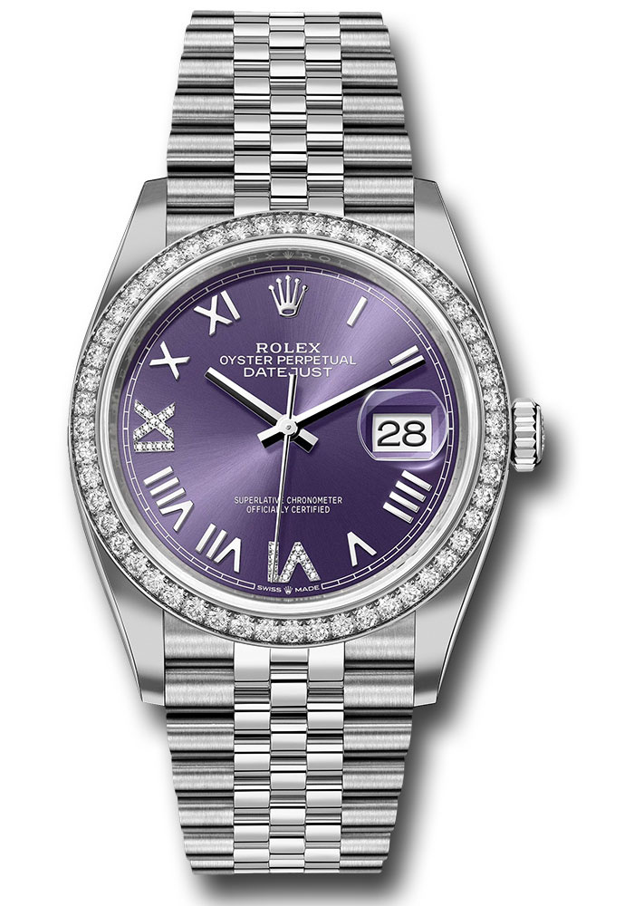 Rolex Watches - Datejust 36 Steel and White Gold - Diamond Bezel - Jubilee - Style No: 126284rbr audnr69j