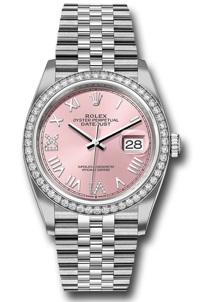Rolex Watches - Datejust 36 Steel and White Gold - Diamond Bezel - Jubilee - Style No: 126284rbr pdnr69j