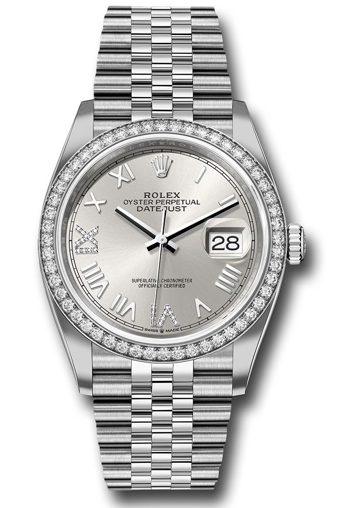 Rolex Watches - Datejust 36 Steel and White Gold - Diamond Bezel - Jubilee - Style No: 126284rbr sdnr69j