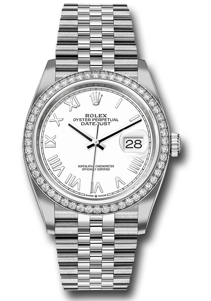 Rolex Watches - Datejust 36 Steel and White Gold - Diamond Bezel - Jubilee - Style No: 126284rbr whnrj