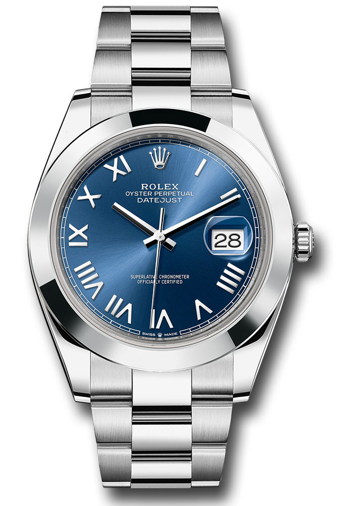 Rolex Watches - Datejust 41 Steel - Smooth Bezel - Oyster - Style No: 126300 blunro