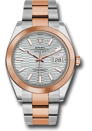 Rolex Watches - Datejust 41 Steel and Pink Gold - Smooth Bezel - Oyster - Style No: 126301 sflmio