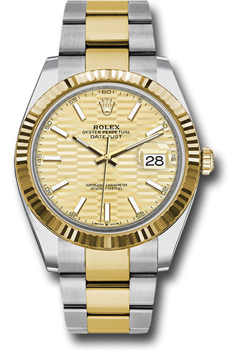 Rolex Watches - Datejust 41 Steel and Yellow Gold - Fluted Bezel - Oyster - Style No: 126333 gflmio