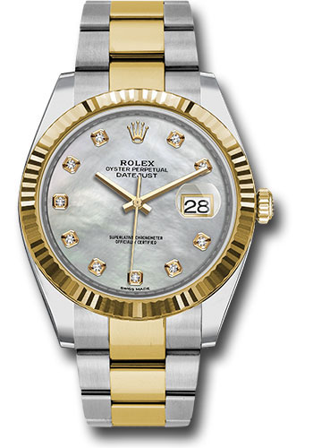 Rolex Watches - Datejust 41 Steel and Yellow Gold - Fluted Bezel - Oyster - Style No: 126333 mdo