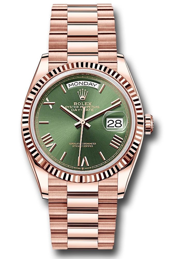 Rolex Watches - Day-Date 36 Everose Gold - Fluted Bezel - President - Style No: 128235 ogdr6p