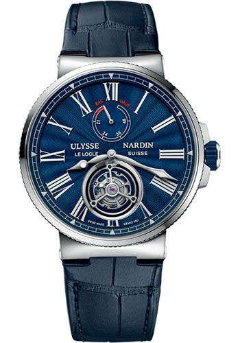 Ulysse Nardin Watches - Marine Tourbillon 43mm - Stainless Steel - Style No: 1283-181/E3