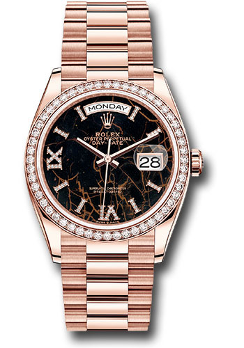 Rolex Watches - Day-Date 36 Everose Gold - 52 Dia Bezel - President - Style No: 128345rbr eididrp