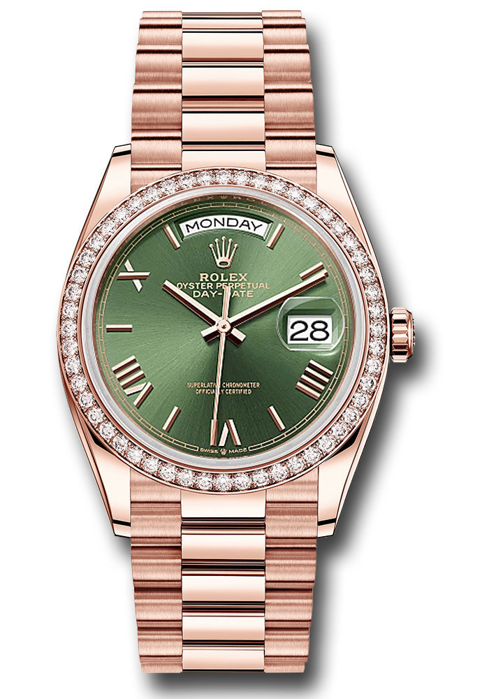 Rolex Watches - Day-Date 36 Everose Gold - 52 Dia Bezel - President - Style No: 128345rbr ogdr6p