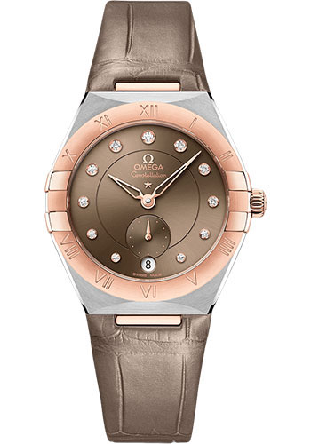 Omega Watches - Constellation Co-Axial Small Seconds - 34 mm - Brushed Steel and Sedna Gold - Style No: 131.23.34.20.63.001