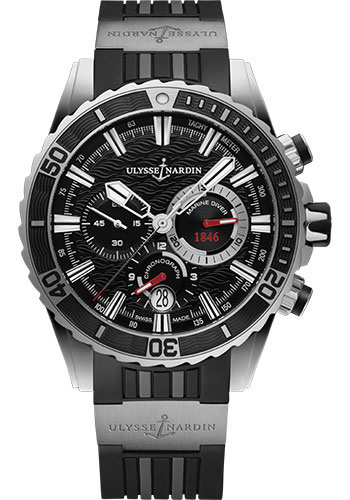 Ulysse Nardin Watches - Diver Chronograph 44mm - Stainless Steel - Rubber Strap - Style No: 1503-151-3/92
