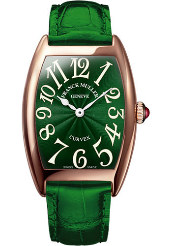 Franck Muller Watches - Cintre Curvex - Quartz - 25 mm Rose Gold - Strap - Style No: 1752 QZ 5N Green