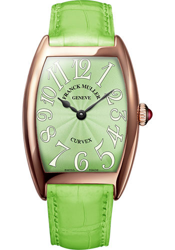 Franck Muller Watches - Cintre Curvex - Quartz - 25 mm Rose Gold - Strap - Style No: 1752 QZ 5N Pastel Green