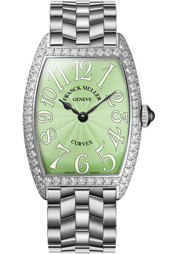 Franck Muller Watches - Cintre Curvex - Quartz - 25 mm Stainless Steel - Dia Case - Bracelet - Style No: 1752 QZ D O AC Pastel Green