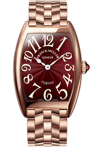 Franck Muller Watches - Cintre Curvex - Quartz - 25 mm Rose Gold - Bracelet - Style No: 1752 QZ O 5N Red