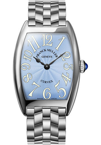 Franck Muller Watches - Cintre Curvex - Quartz - 25 mm White Gold - Bracelet - Style No: 1752 QZ O OG Pastel Blue