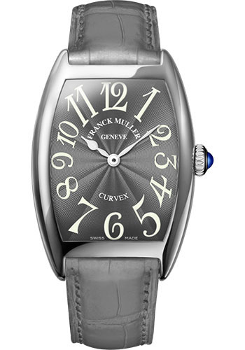 Franck Muller Watches - Cintre Curvex - Quartz - 25 mm Platinum - Strap - Style No: 1752 QZ PT Grey