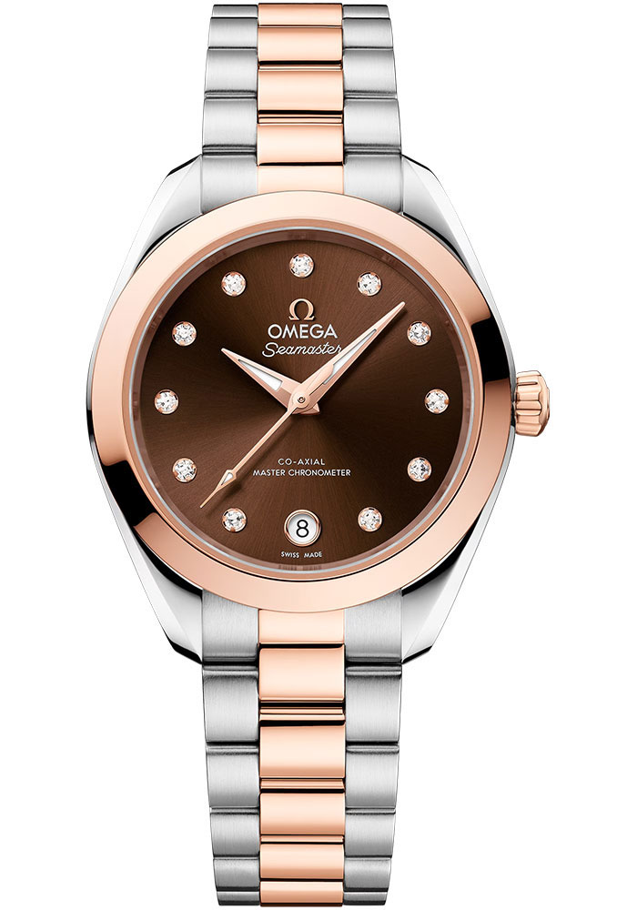 Omega Watches - Seamaster Aqua Terra 150M Co-Axial Master 30 mm - Steel and Sedna Gold - Style No: 220.20.30.20.63.001