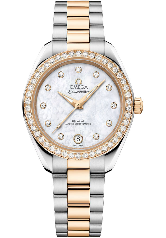 Omega Watches - Seamaster Aqua Terra 150M Co-Axial Master 30 mm - Steel and Moonshine Gold - Style No: 220.25.30.20.55.001