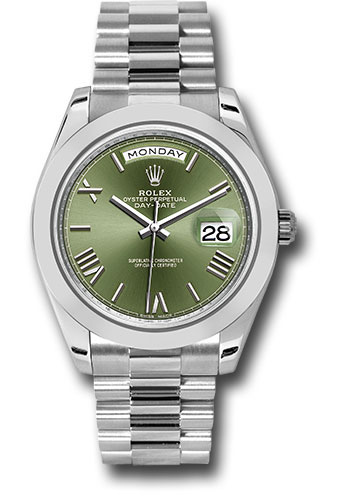 Rolex Watches - Day-Date 40 Platinum - Smooth Bezel - Style No: 228206 ogrp