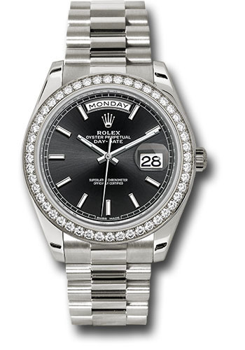Rolex Watches - Day-Date 40 White Gold - Diamond Bezel - Style No: 228349RBR bkip