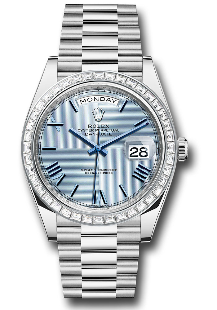 rolex day date platinum diamond bezel