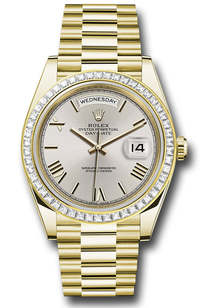Rolex Watches - Day-Date 40 Yellow Gold - Baguette Diamond Bezel - Style No: 228398TBR sdrp