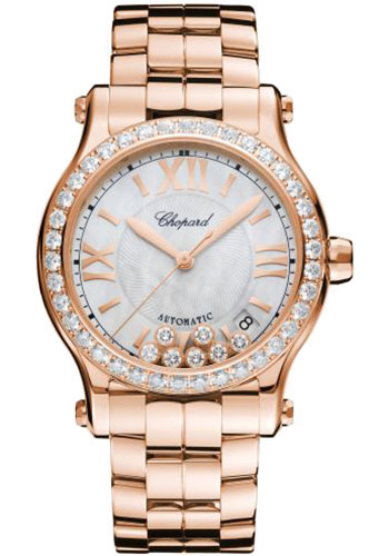 Chopard Watches - Happy Sport Round - 36mm - Rose Gold - Style No: 274808-5007
