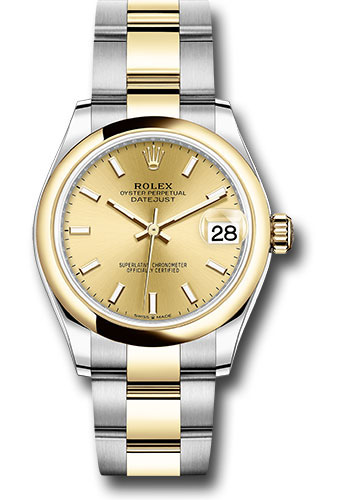 Rolex Watches - Datejust 31 Steel and Yellow Gold - Domed Bezel - Oyster - Style No: 278243 chio