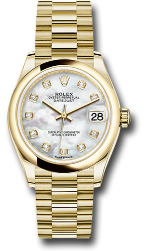 Rolex Watches - Datejust 31 Yellow Gold - Domed Bezel - President - Style No: 278248 mdp