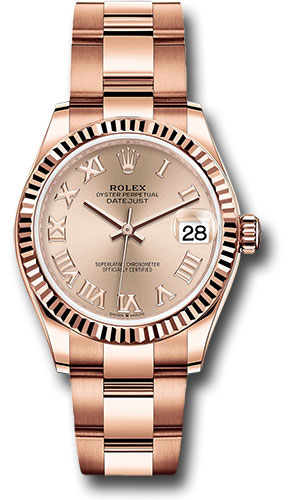 Rolex Watches - Datejust 31 Everose Gold - Fluted Bezel - Oyster - Style No: 278275 rsro