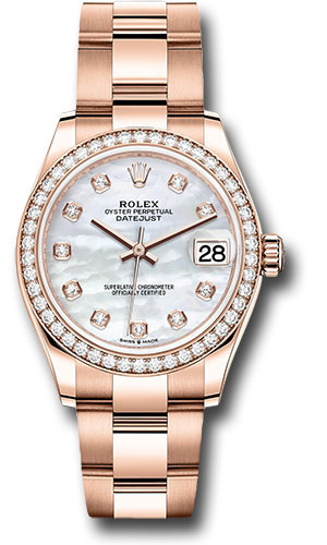 Rolex Watches - Datejust 31 Everose Gold - 46 Dia Bezel - Oyster - Style No: 278285RBR mdo