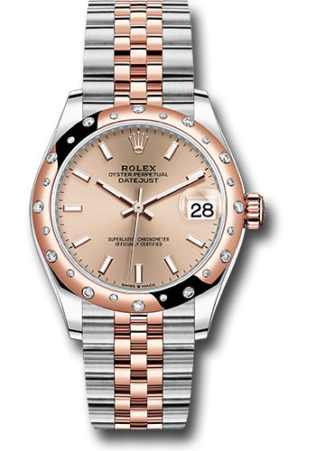 Rolex Watches - Datejust 31 Steel and Everose Gold - 24 Dia Bezel - Jubilee - Style No: 278341RBR roij