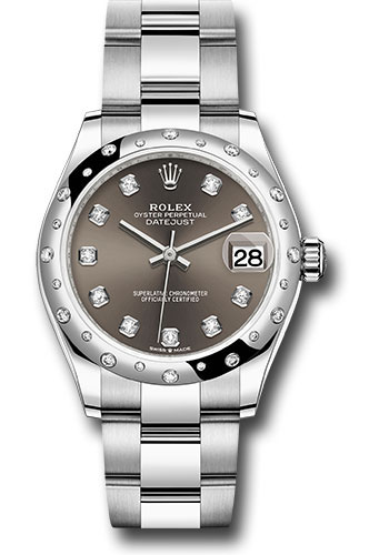 Rolex Watches - Datejust 31 Steel and White Gold - Domed 24 Dia Bezel - Oyster - Style No: 278344RBR dkgdo