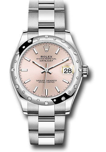 Rolex Watches - Datejust 31 Steel and White Gold - Domed 24 Dia Bezel - Oyster - Style No: 278344RBR pio