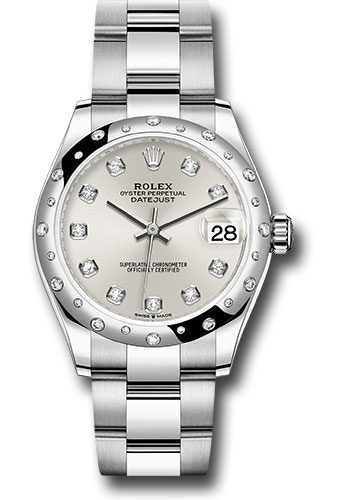 Rolex Watches - Datejust 31 Steel and White Gold - Domed 24 Dia Bezel - Oyster - Style No: 278344RBR sdo