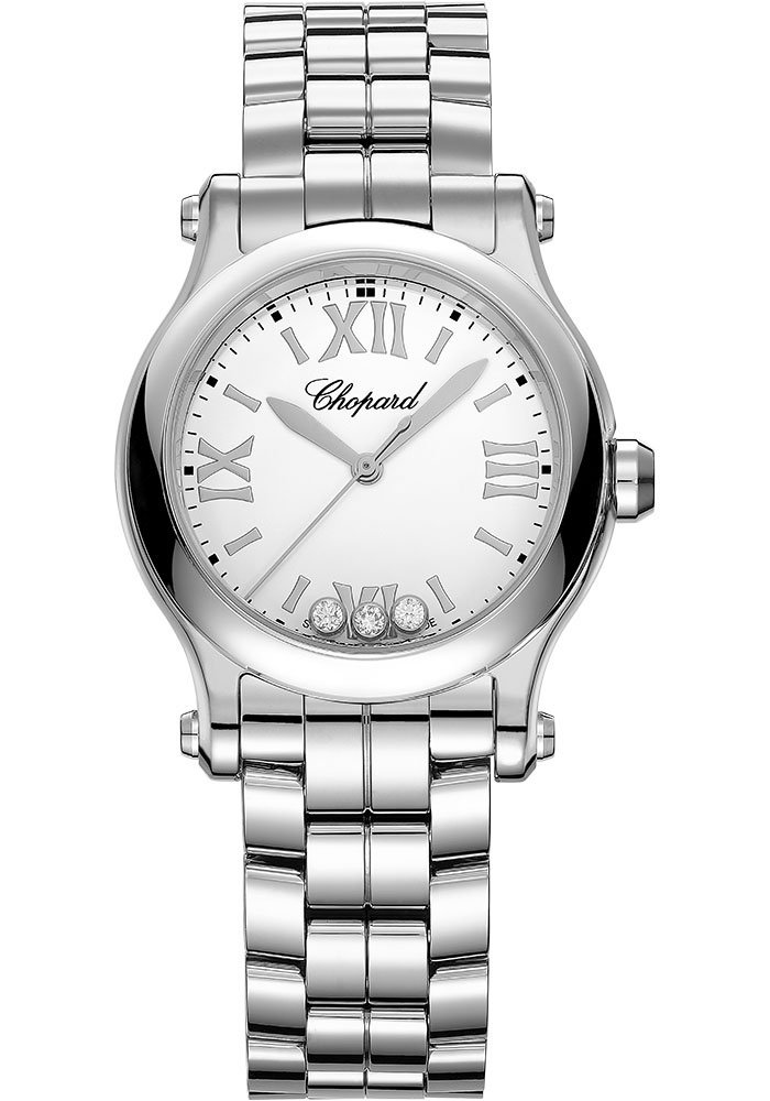 Chopard Watches - Happy Sport Round - 30mm - Stainless Steel - Style No: 278590-3002