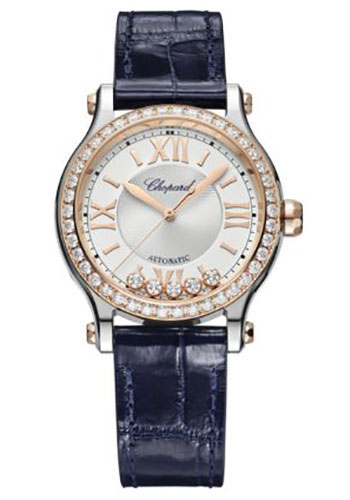 Chopard Watches - Happy Sport Round - 33mm - Steel and Rose Gold - Style No: 278608-6003