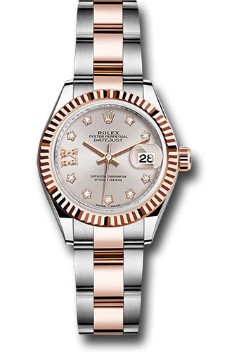Rolex Watches - Datejust Lady 28 Steel and Everose Gold - Fluted Bezel - Oyster - Style No: 279171 su9dix8do