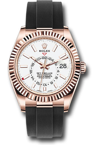 Rolex Watches - Sky-Dweller Everose Gold - Oysterflex Strap - Style No: 326235 wi