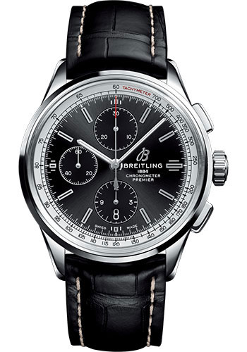 Breitling Watches - Premier Chronograph 42 Croco Strap - Tang - Style No: A13315351B1P2