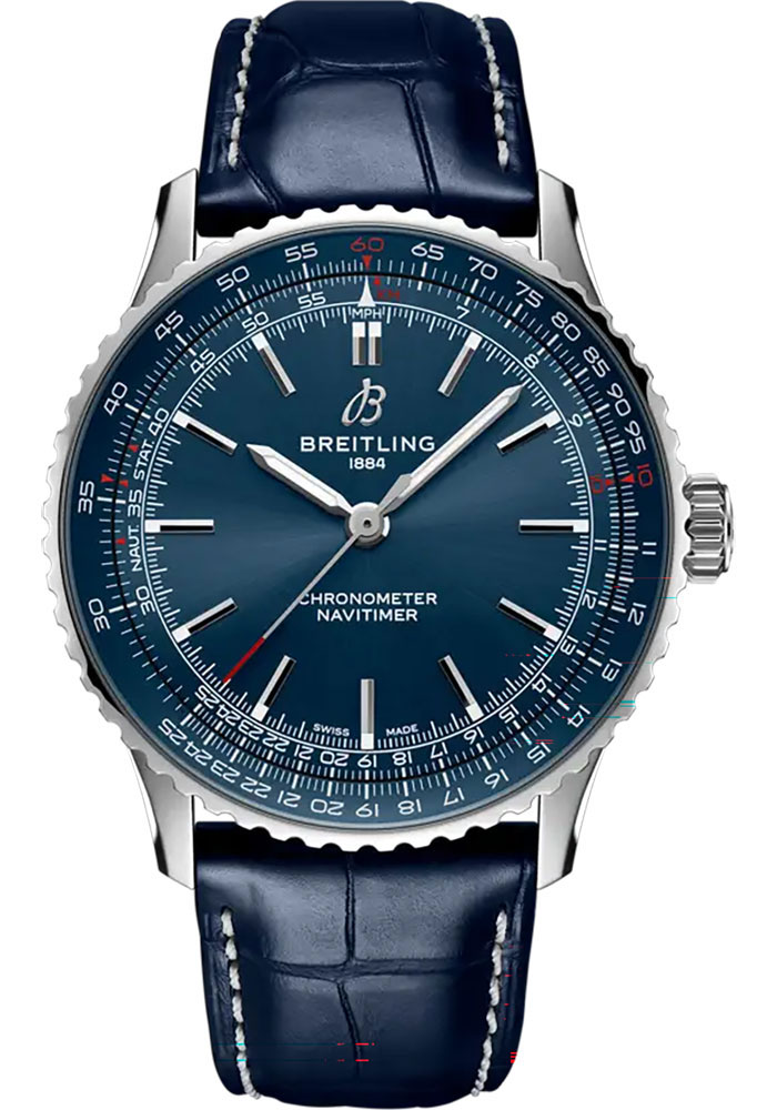 Breitling Watches - Navitimer Automatic 41mm - Stainless Steel - Leather Strap - Folding Buckle - Style No: A17329161C1P1