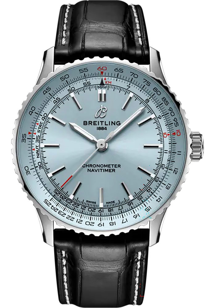 Breitling Watches - Navitimer Automatic 41mm - Stainless Steel - Leather Strap - Folding Buckle - Style No: A17329171C1P1