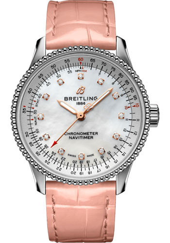 Breitling Watches - Navitimer Automatic 35mm - Stainless Steel - Croco Strap - Tang Buckle - Style No: A17395211A1P3