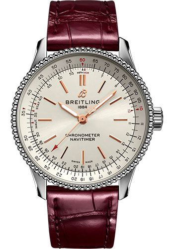 Breitling Watches - Navitimer Automatic 35mm - Stainless Steel - Croco Strap - Tang Buckle - Style No: A17395F41G1P1