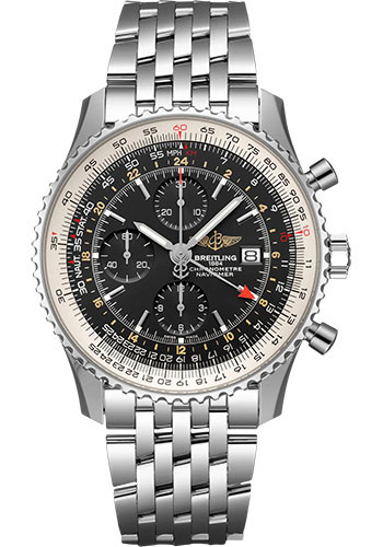 Breitling Watches - Navitimer Chronograph GMT 46 Stainless Steel - Metal Bracelet - Style No: A24322121B1A1