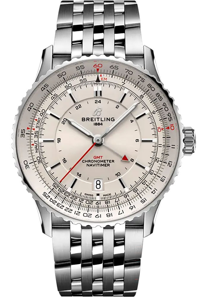 Breitling Watches - Navitimer Automatic GMT Stainless Steel - Metal Bracelet - Style No: A32310211G1A1