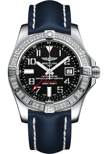 Breitling Watches - Avenger II GMT Stainless Steel - Leather Strap - Tang Buckle - Style No: A3239053/BC34/105X/A20BA.1