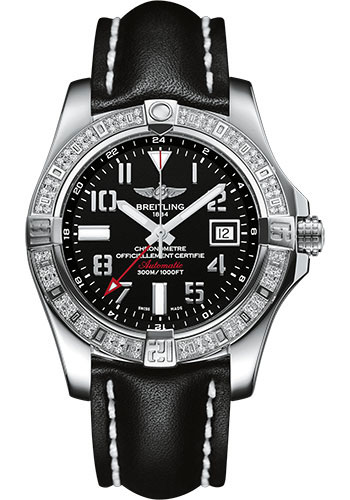Breitling Watches - Avenger II GMT Stainless Steel - Leather Strap - Tang Buckle - Style No: A3239053/BC34/435X/A20BA.1